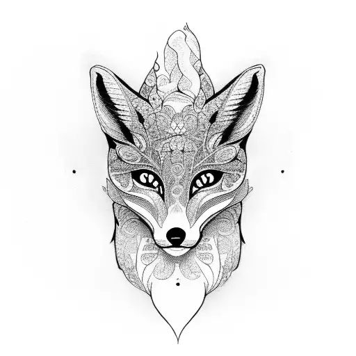 An Intricate Bookshelf With A Fox Curled Up On Top