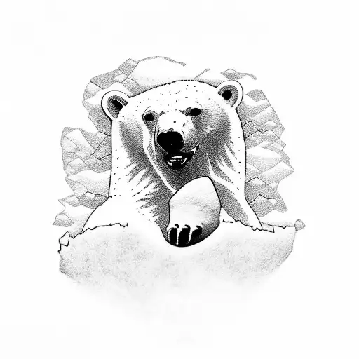 Polar Bear Waving Goodbye