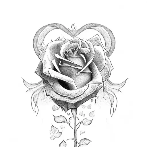 Roses Nature Vines Love Hearts