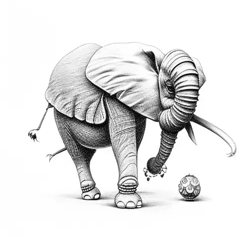 A Beautifully Detailed Ladybug Perched On A Lucky Elephant's Trunk