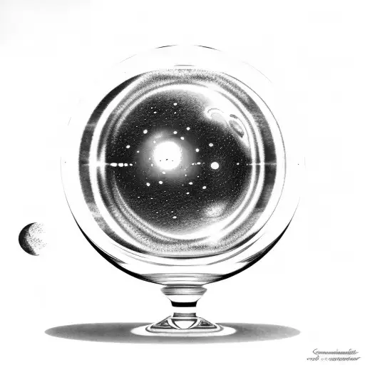 Crystal Ball With Galaxy Inside It