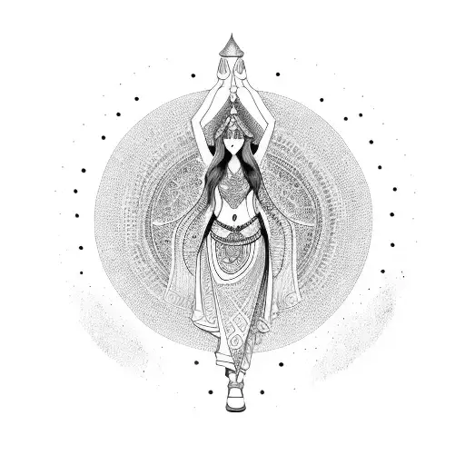 Modern Goddess With Traditional Indian Outfit