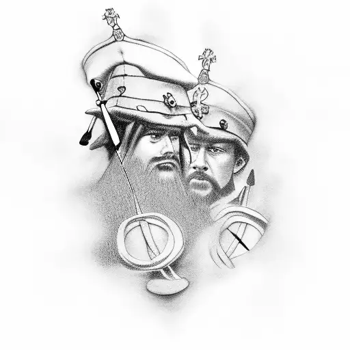 Fighting Irishman With Claudugh Band And Ireland In Background