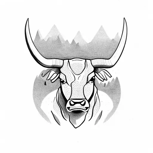 Bull In A Cross Frame