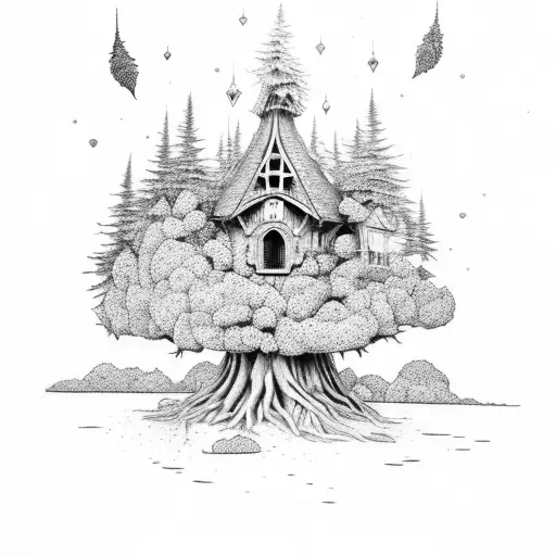 Magical Tree House On A Rainbow