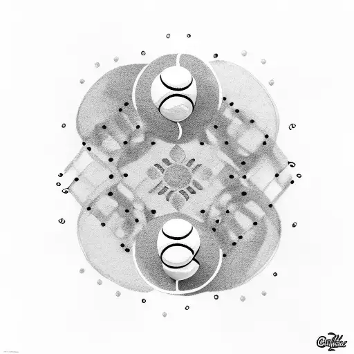 A Coffee Bean With A Tennis Ball Pattern On It