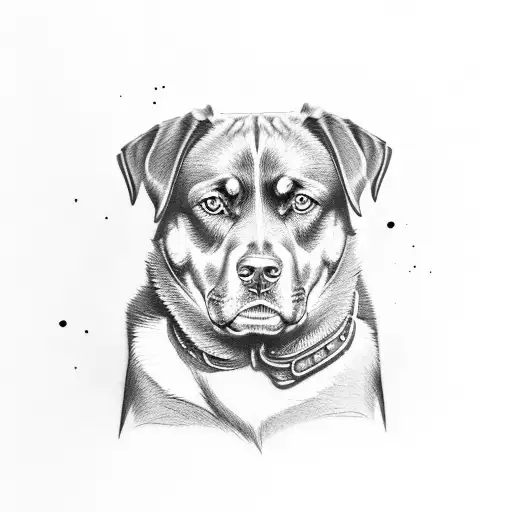 Rotweiler Portrait With A Mysterious Aura