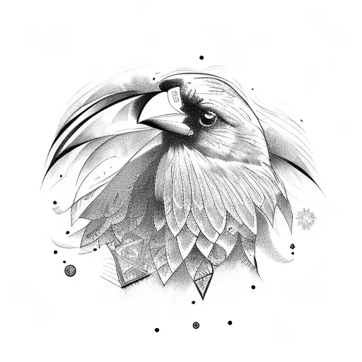 Crow Looking Straight