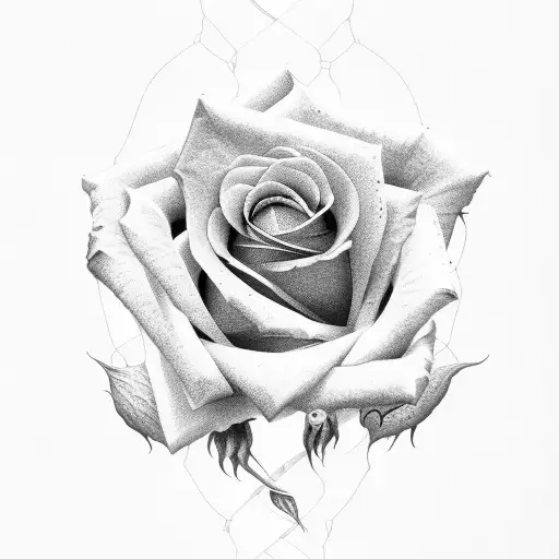 Rose With Hope Written In Stem