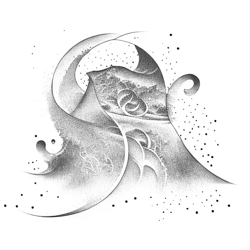 Dj Turntables With Waves Crashing In The Background