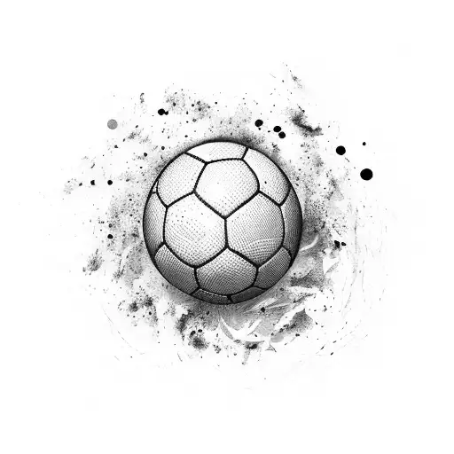 A Soccer Player Dribbling A Paintbrush Instead Of A Ball