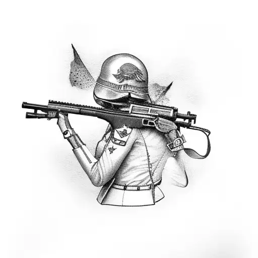 Boots With Rifle Memorial With A Crow