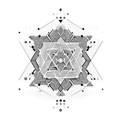 A Coffee Cup Surrounded By Intricate Geometric Patterns Inspired By Nature