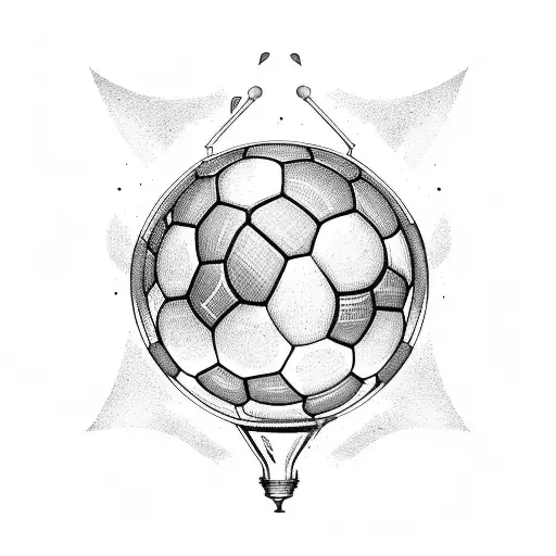 Soccer Ball With A Trumpet Incorporated Into The Design