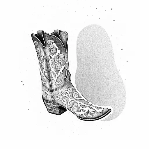 A Cowboy Boot Filled With Blooming Desert Flowers