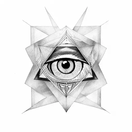 Triangle With A Female Eye Below It