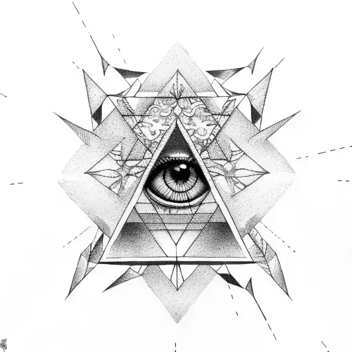 Triangle And A Female Eye Below It