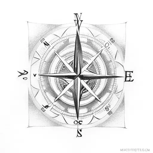 Balance Scale With A Compass In The Center