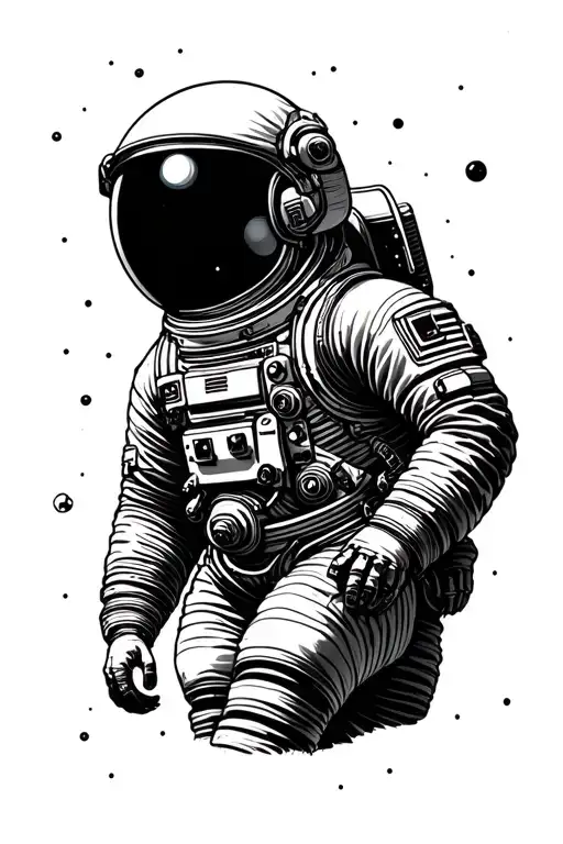 Cosmonaut In Outer Space