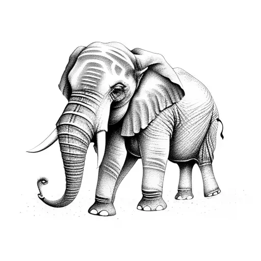 Elephant Depicting Mother Daugher Relationship