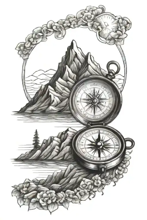 Compass Travaling Mountains