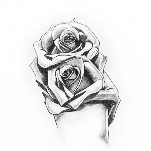 Bleeding Rose Hand Tattoo With Skeleton On Finger
