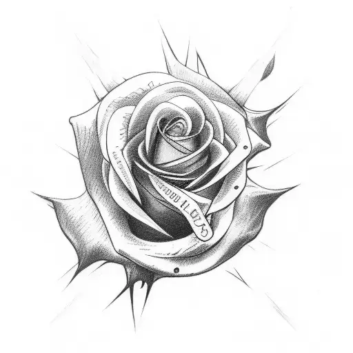 Bleeding Rose Hand Tattoo With Skeletal Fingers