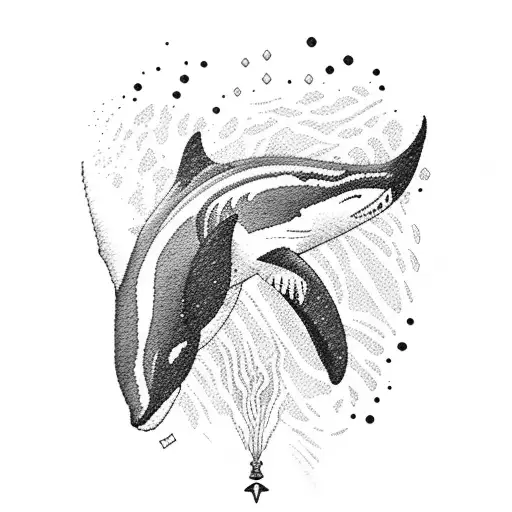 Orca Looking Out If The Water In Front Of Preikestolen