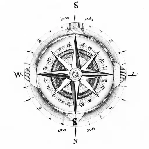 A Compass With A Smiley Face On The Inside