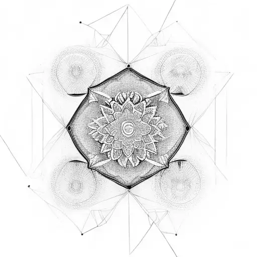 A Mandala-inspired Geometric Design Representing The Balance Of Nature And Psychology