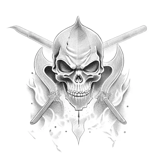 The Grim Reaper Fighting The Devil