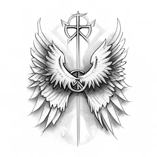 Angel Wings With Armenian Cross Mcmxcviii