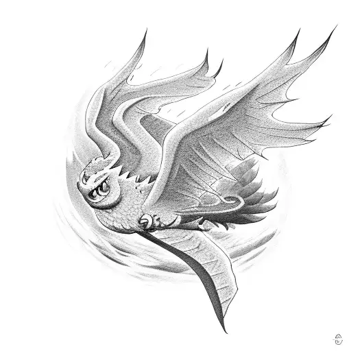 Flying Phoenix Casting Toothless Shadow