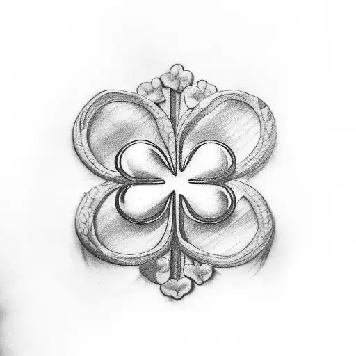 Four Leaf Clover With Letter P