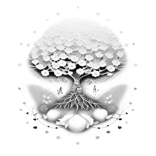 Electronic Tree With Flowers