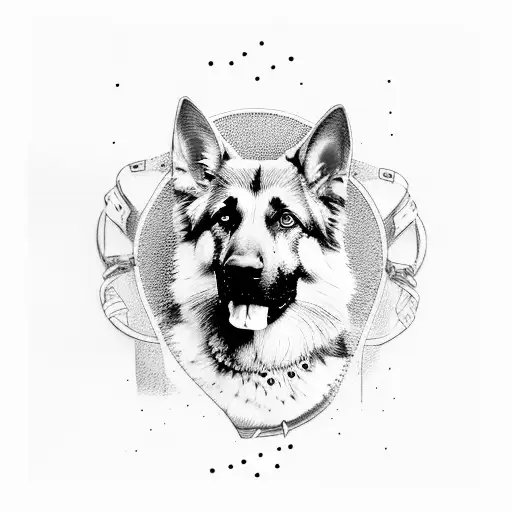 German Shepherd With Paws