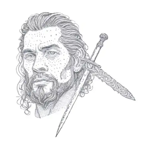 A Man Holding A Sword