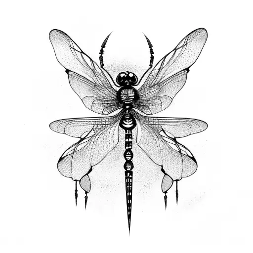 Red Dragonfly Inside Dream Catcher