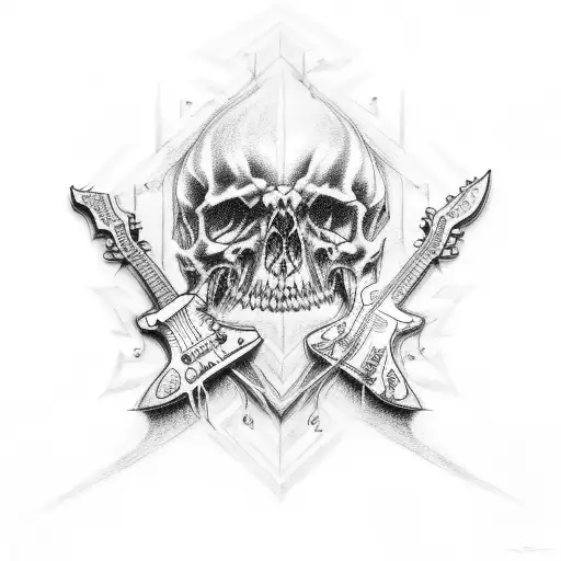 Black Label Society Logo With A Guitar