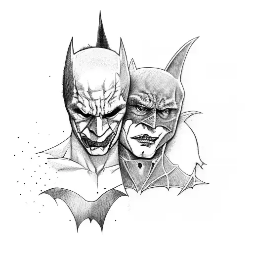 Bat Man Kiss Joker