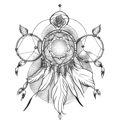 Dream Catcher With Rose And Lily Of The Valley