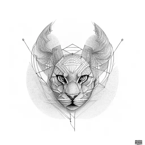 Single Line Illustration On Thigh For Men