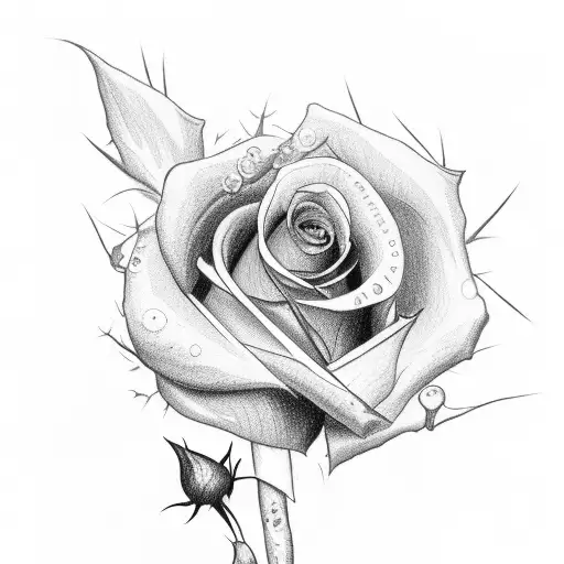 Bleeding Hand Grabbing A Rose With The Thorns