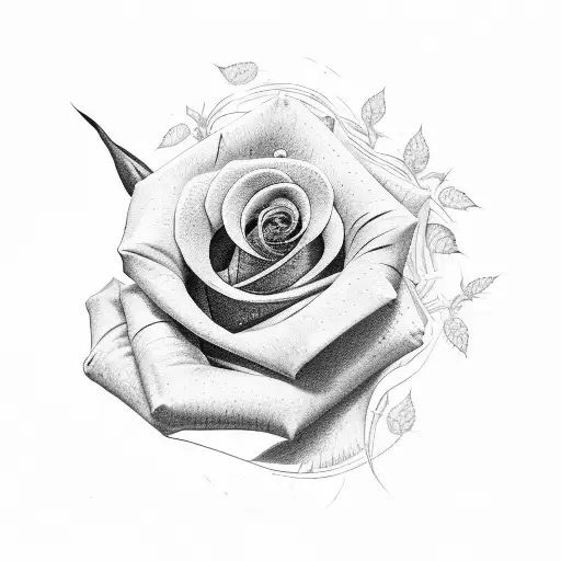 Bleeding Hand Grabbing A Rose With The Thorns