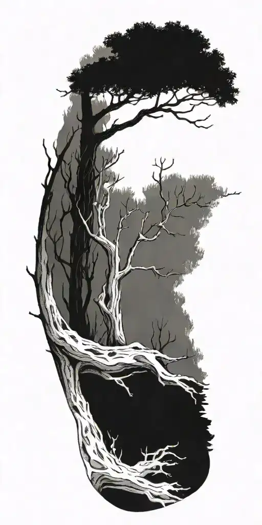 Pin Branch Growing On The Arm