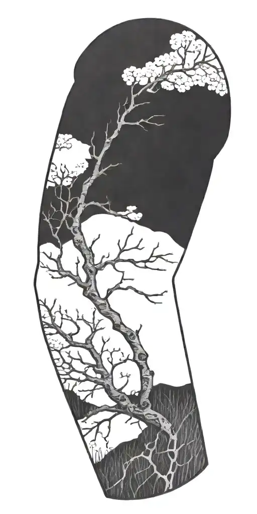 Pin Branch Growing On The Arm