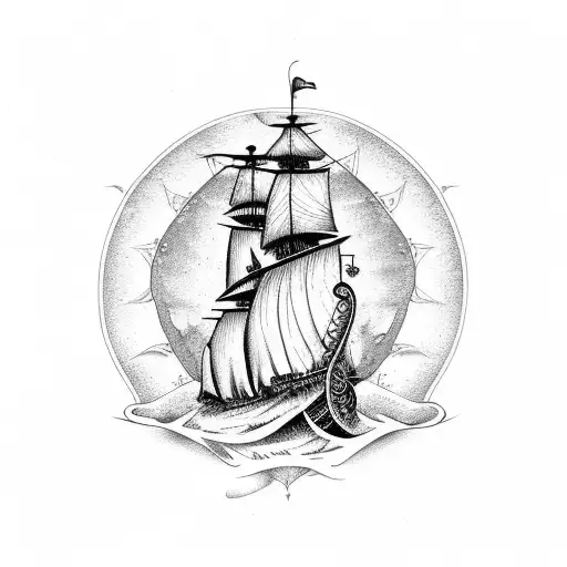 Pirate Ship With Serenity Prayer