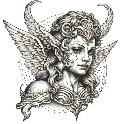 An Angel With Two Devil Horns