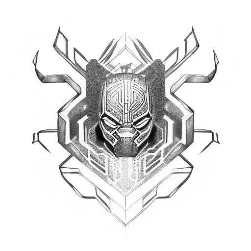 Crawling Black Panther Fighting Snake