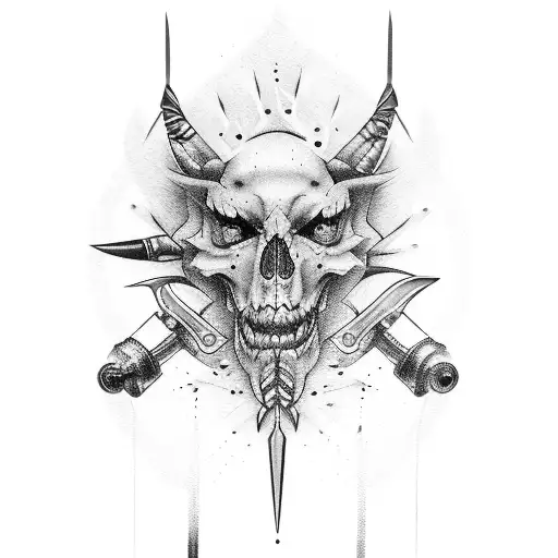 Tattoo Gun With Knife